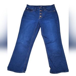 J. Crew Factory Button Fly Mid-rise Cropped Flare Jeans